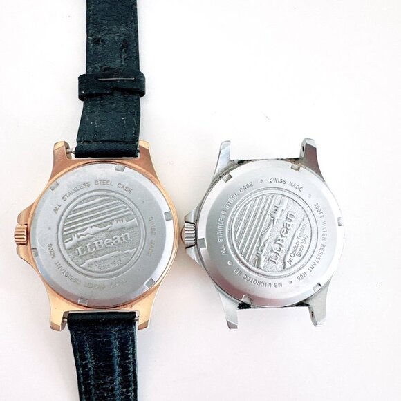 LL BEAN WATCH SWISS DATE SET OF TWO INCLUDES BOX MB MICROTEC 300FT WATER RESIST - Picture 7 of 12